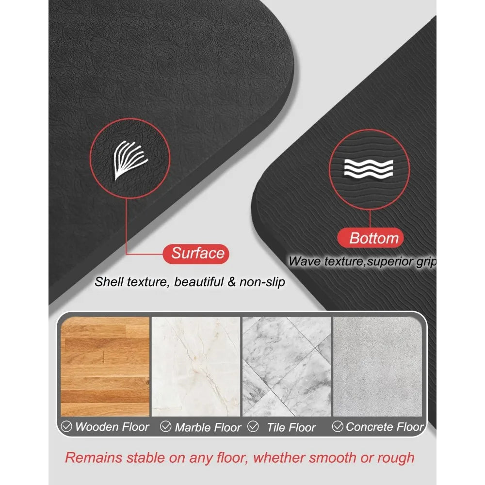 Thick 10mm Yoga Mat with Carrying Bag for Home and Travel - Wide, Non-Slip Exercise Mat for Gym Workouts