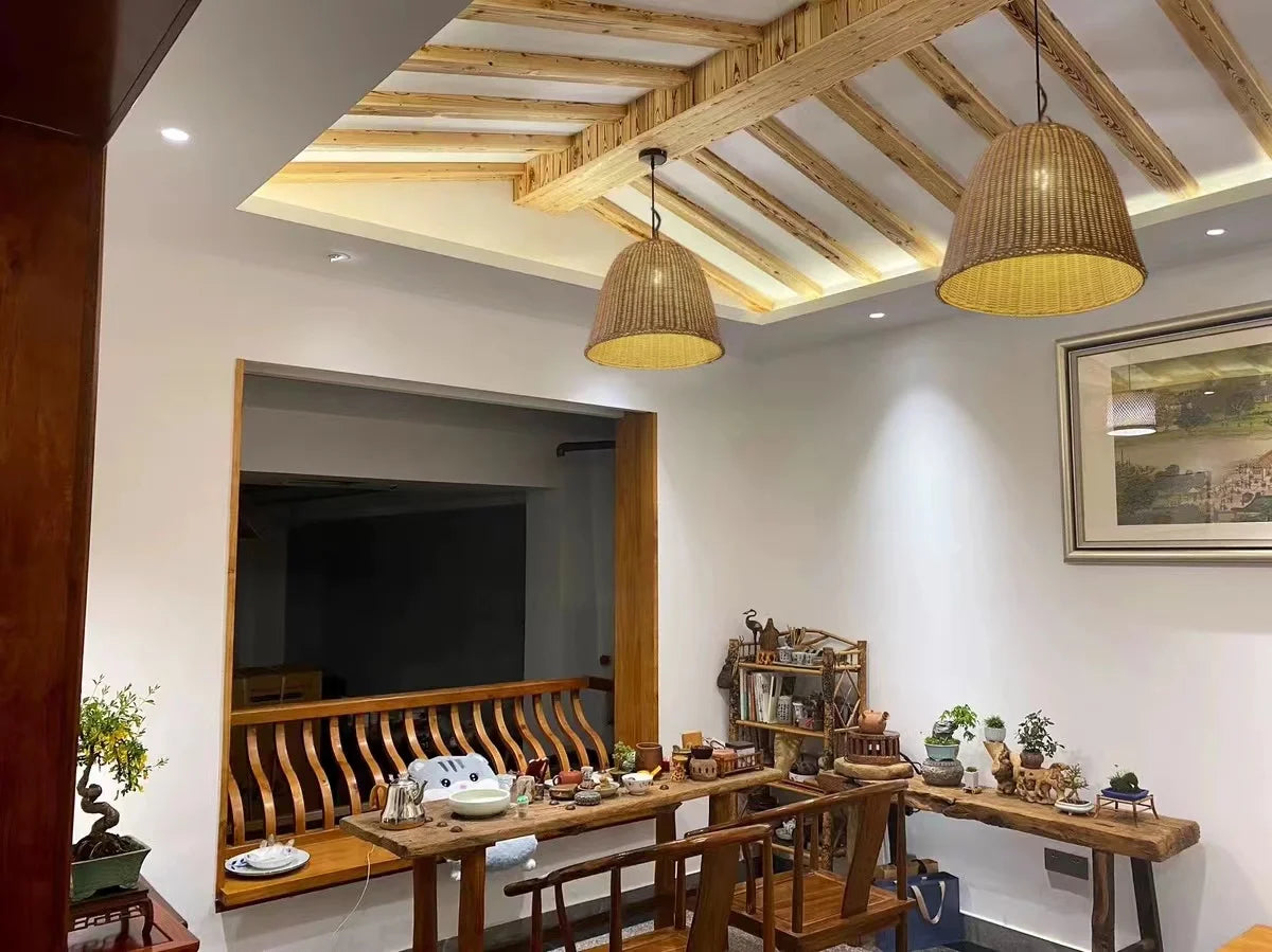 DRMIYA Bamboo Pendant Lamp Wabi Sabi Style Zen Home Lighting