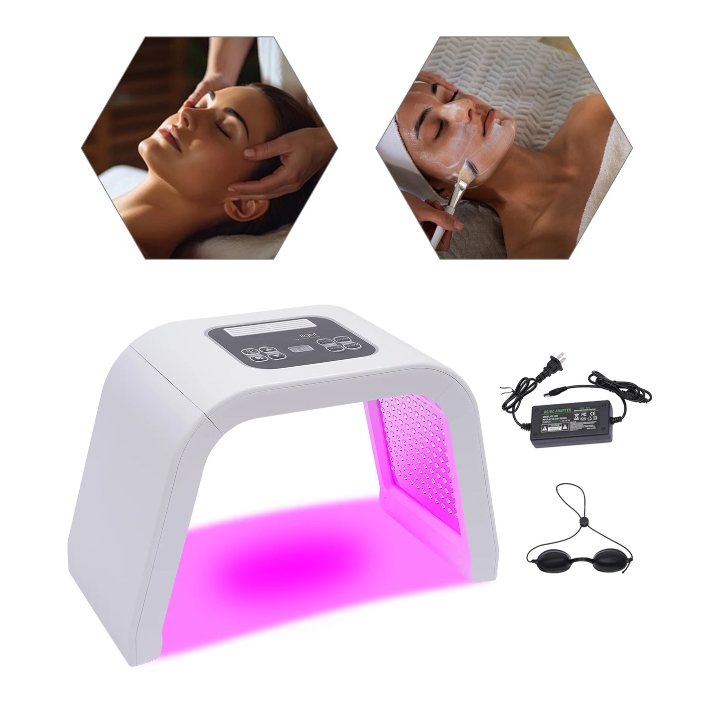 7 Color LED LightTherapy MaskForFacialTherapy 7in1 Professional SkinCare Device HomeSpa