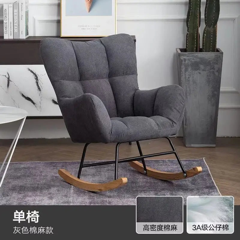 TINGFANG Balcony Rocking Chair Modern Lounge For Living Room