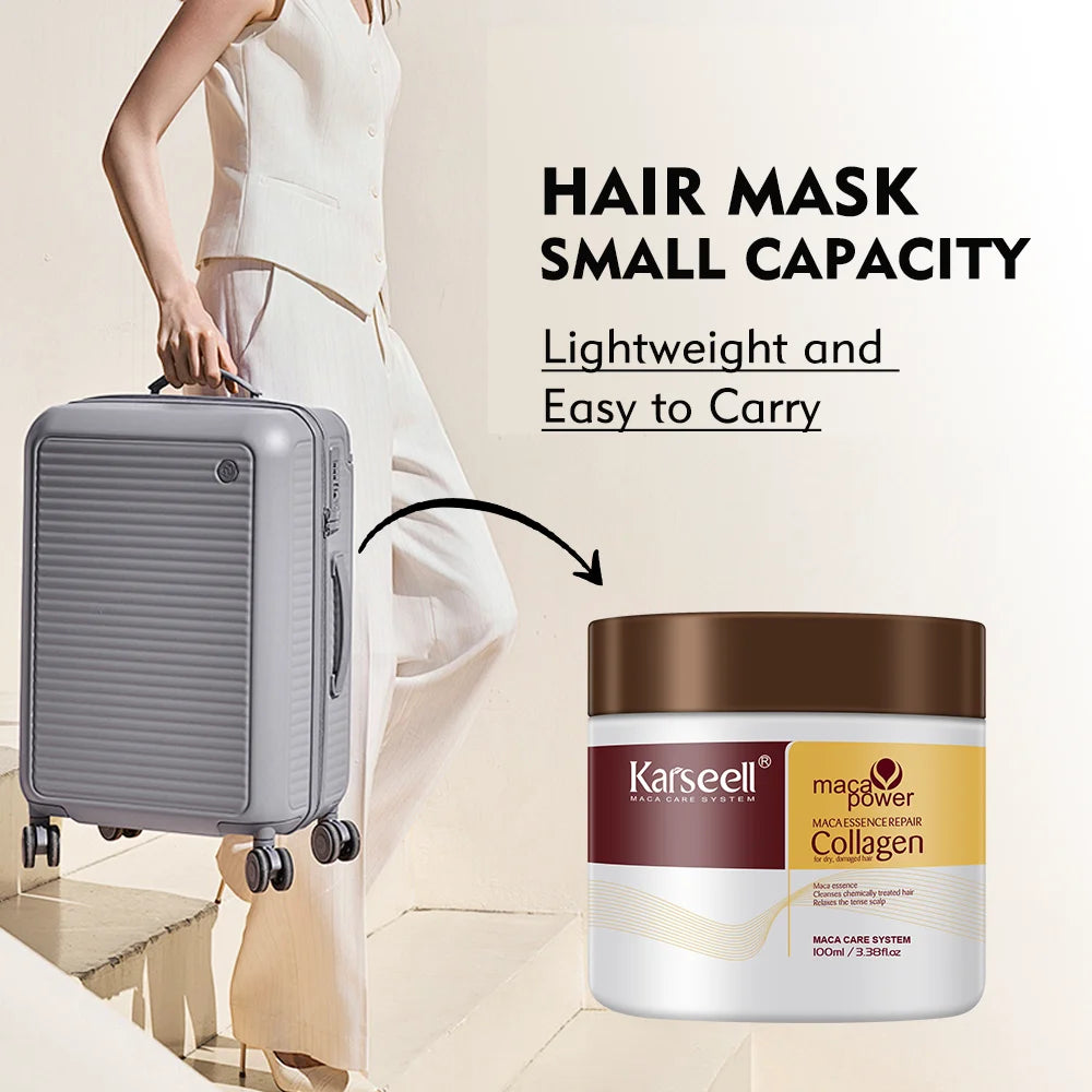Karseell Collagen Hair Mask Deep Repair With Argan Oil For All Hair Types And Damage Prevention