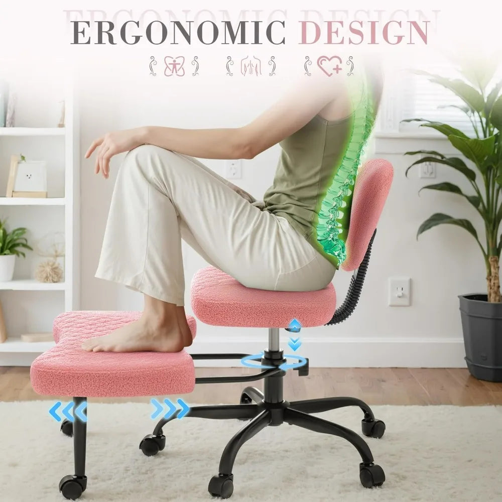 Furmax Ergonomic Kneeling Desk Chair With Wheels And Footrest