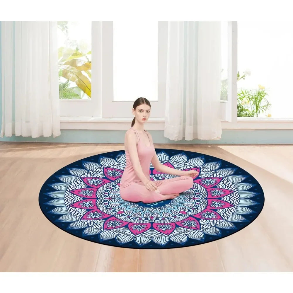 Non Slip Suede Rubber Exercise Mat For Yoga Pilates Home