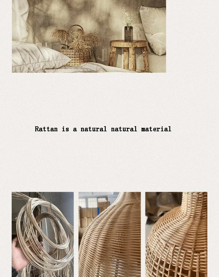 DRMIYA Bamboo Pendant Lamp Wabi Sabi Style Zen Home Lighting