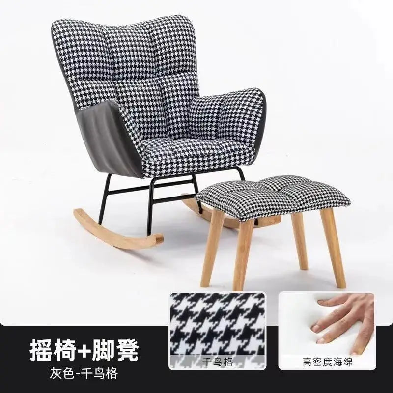 TINGFANG Balcony Rocking Chair Modern Lounge For Living Room