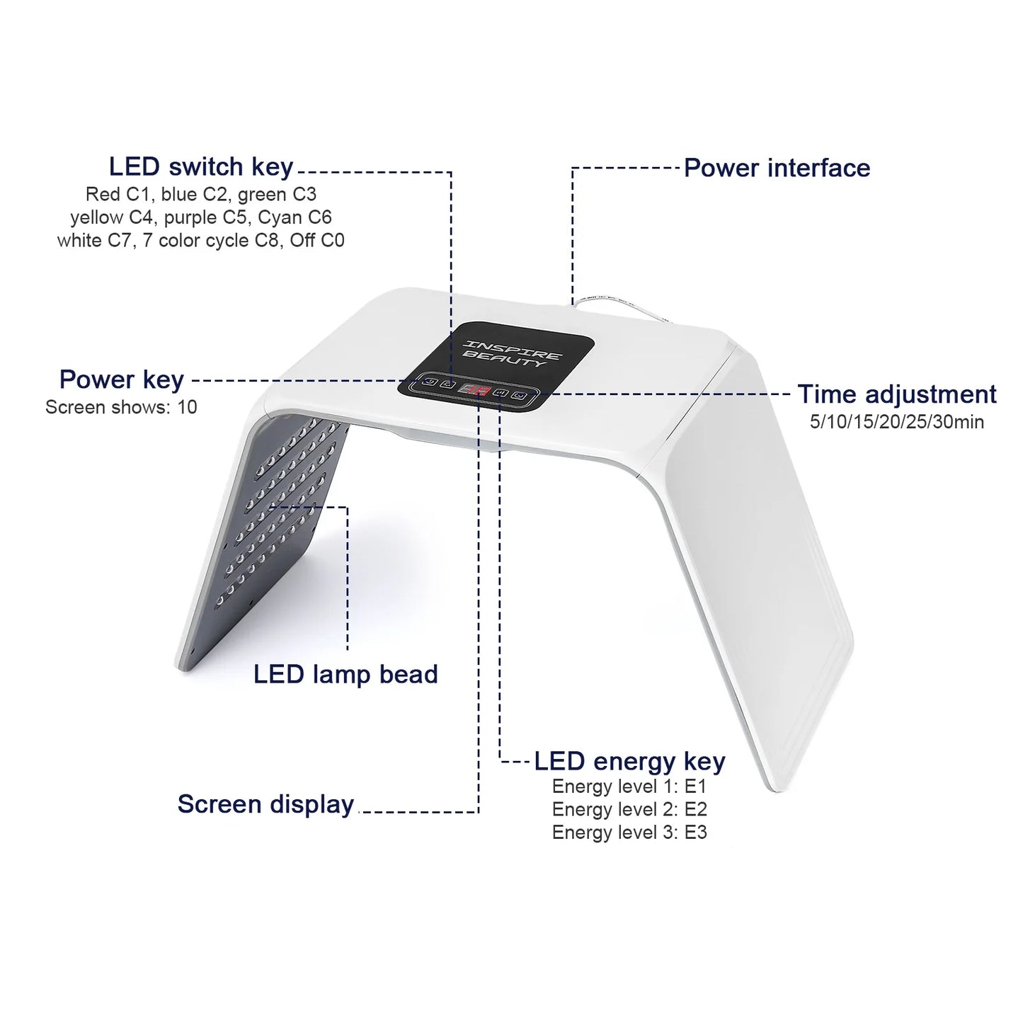Foreverlily 7 Colors LED Photon Machine For Skin Rejuvenation