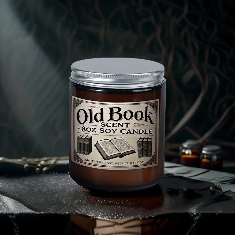 Old Book Flavored Soy Candles Aromatherapy Handcrafted Home Fragrance Companions
