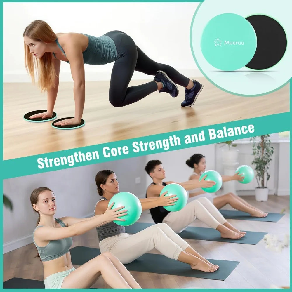 Muuruu Pilates Equipment Kit For Home Workout Ring And Ball