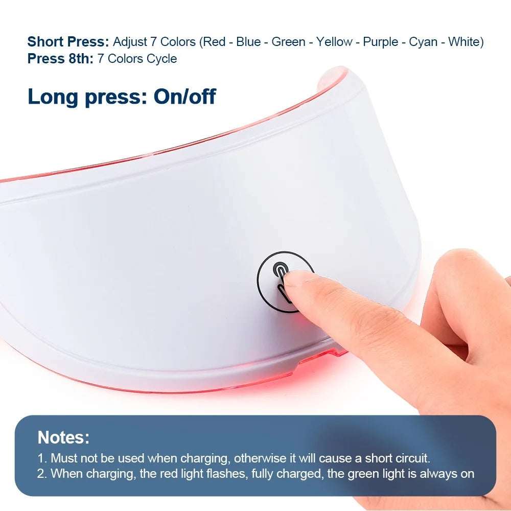Foreverlily LED Neck Mask 7 Color Photon Anti Wrinkle Care