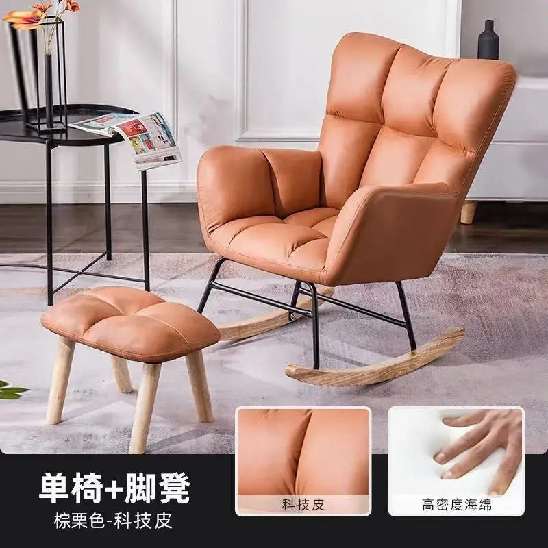 TINGFANG Balcony Rocking Chair Modern Lounge For Living Room