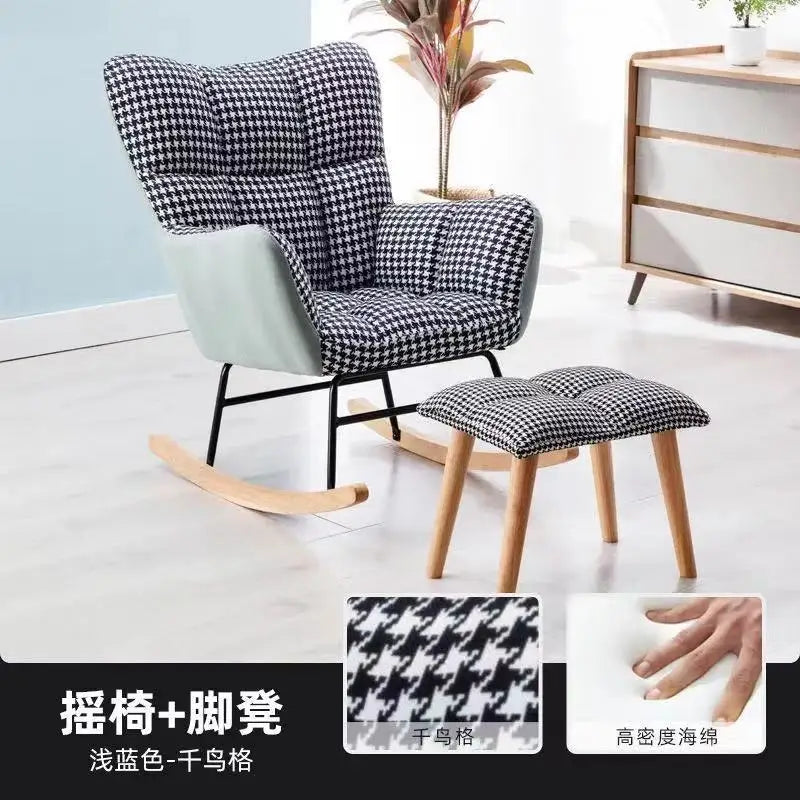 TINGFANG Balcony Rocking Chair Modern Lounge For Living Room