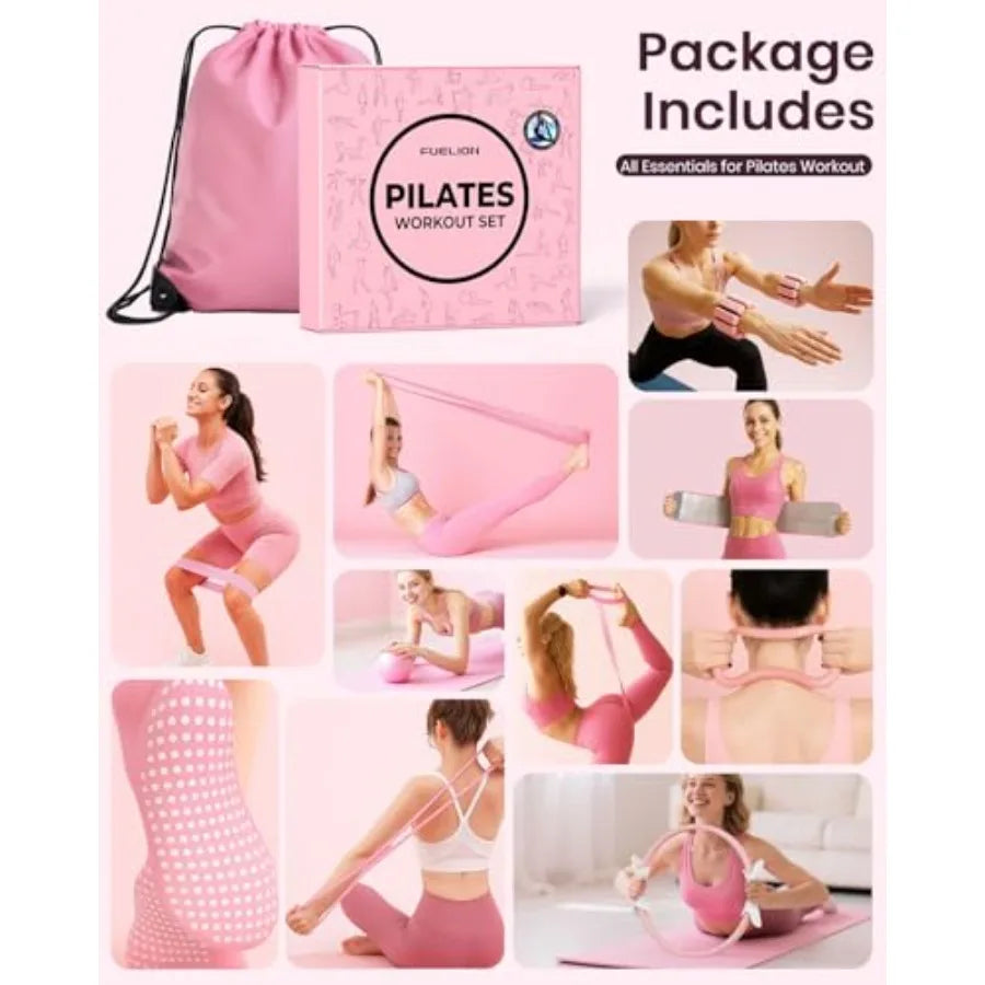 SHXI Pilates Ring Set With Weights And Resistance Bands