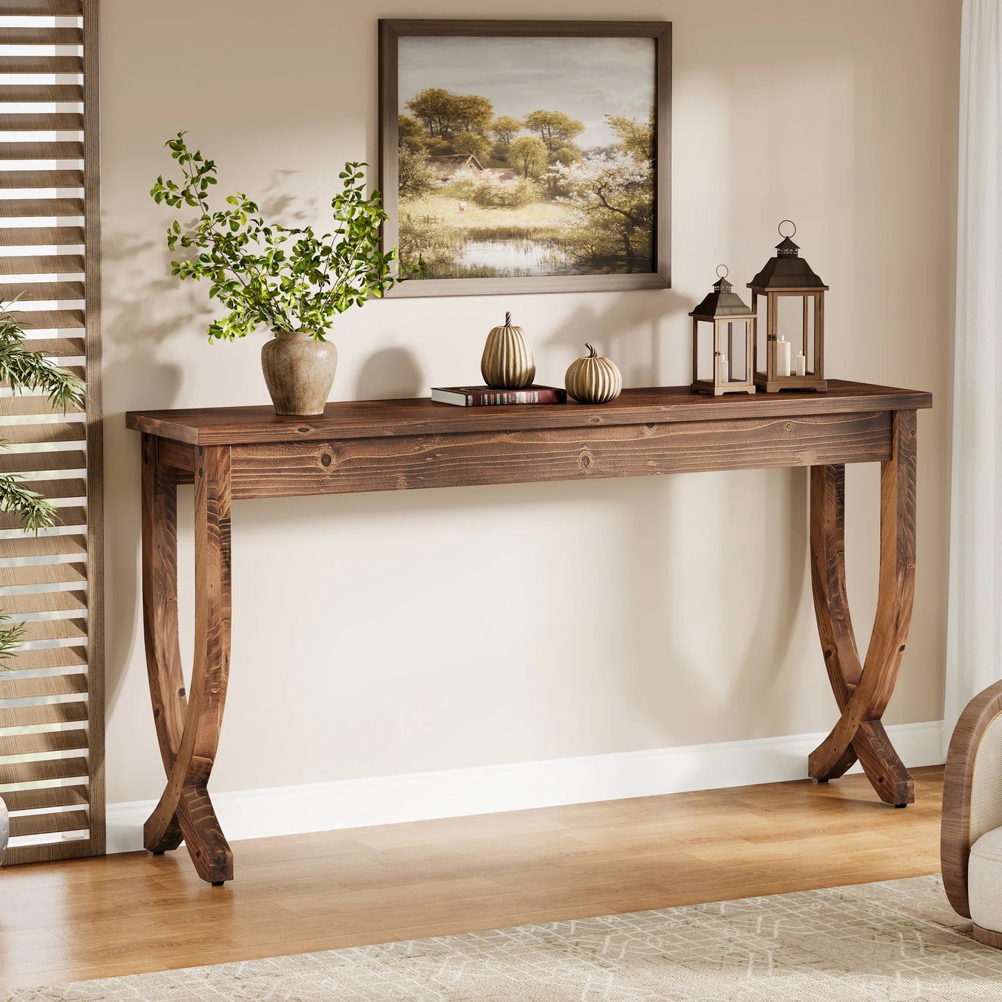 Tribesigns Solid Wood Console Table For Entryway And Living Room