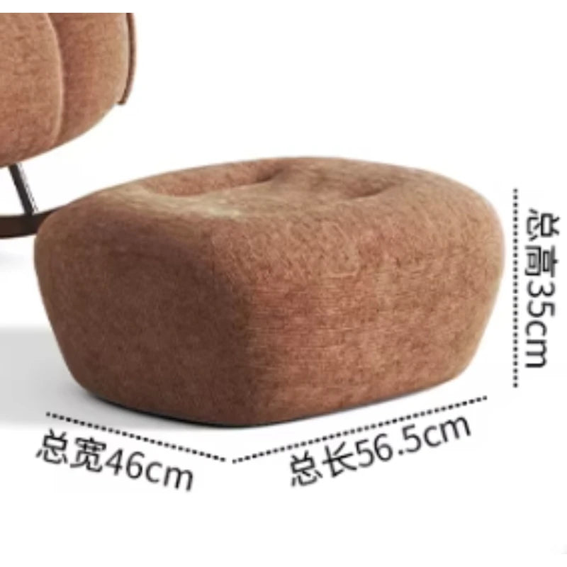 MDNG Chenille Rocking Chair High Density Foam Recliner Wood Base