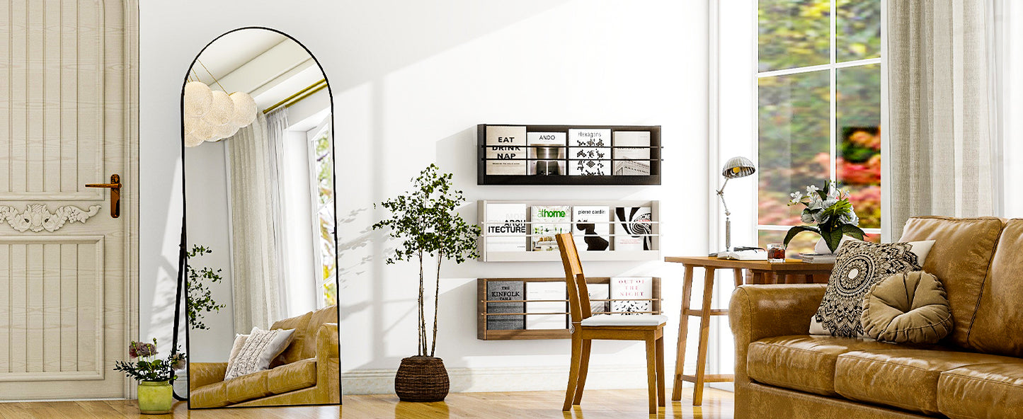 HARRITPURE Aluminum Frame Floor Mirror For Living Room