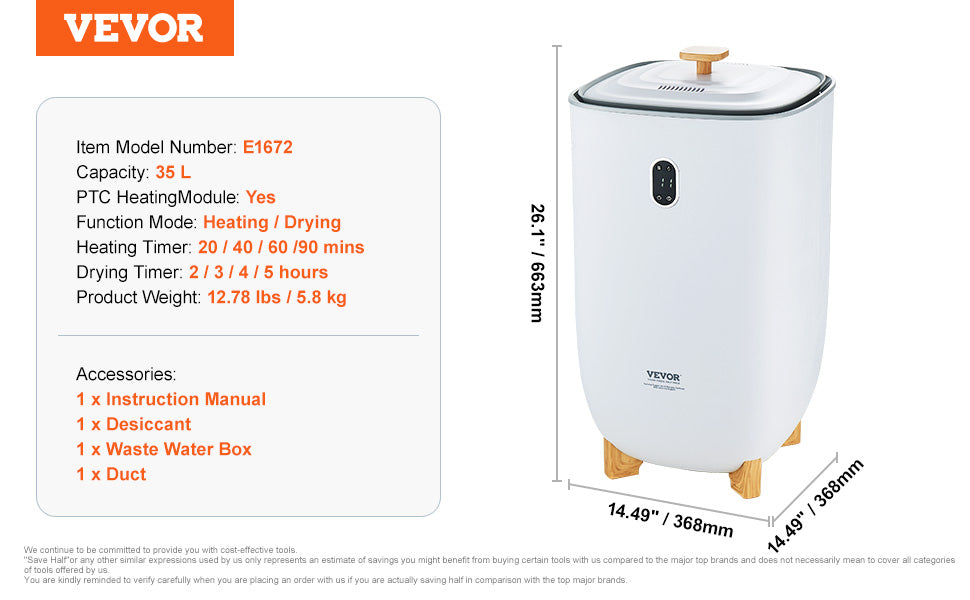 SucceBuy Towel Warmer Bucket With Auto Shut Off LED Screen