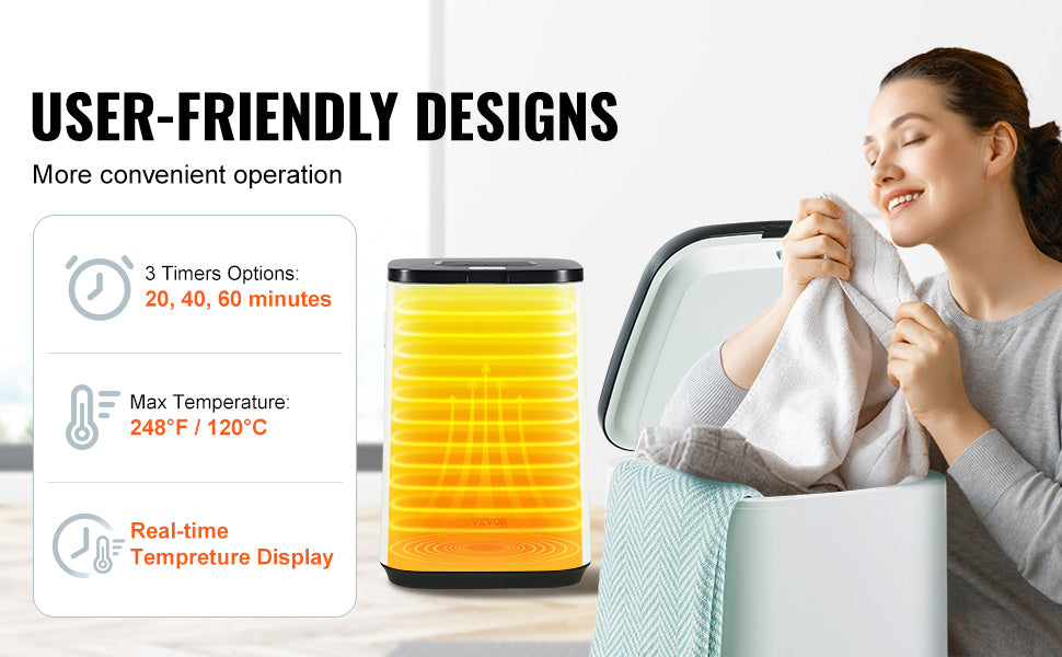 SucceBuy Towel Warmer Bucket With Auto Shut Off LED Screen