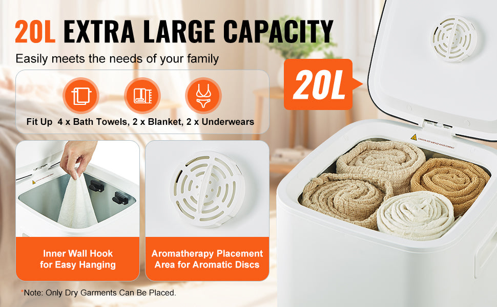 SucceBuy Towel Warmer Bucket With Auto Shut Off LED Screen